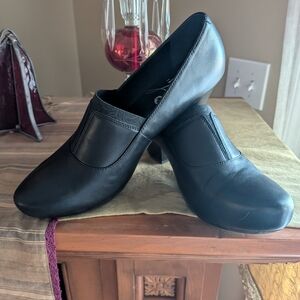 Dansko Black Leather Heels